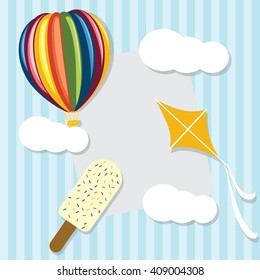Kids card background,text can be added