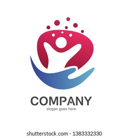 Kids Care Abstract Logo Vector
