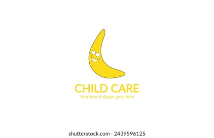 Kids care, family, charity vector logo emblem design template.