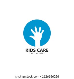 kids care logo unity vector icon illustration design 