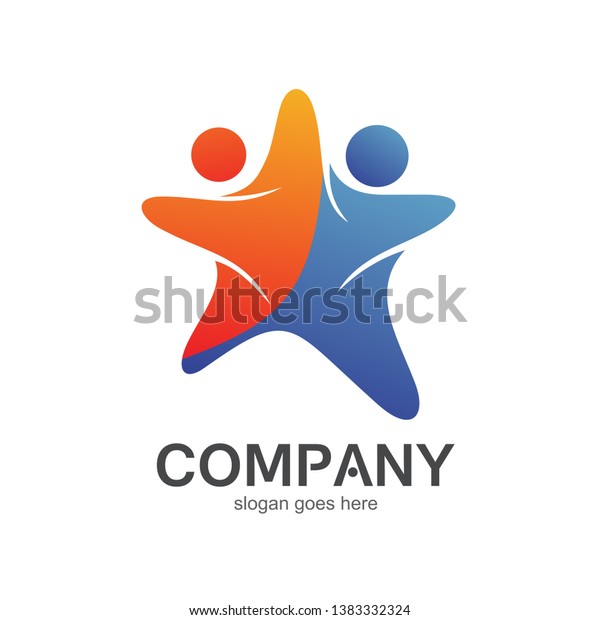 Kids Care Star Logo Vector Stock Vector (Royalty Free) 1383332324