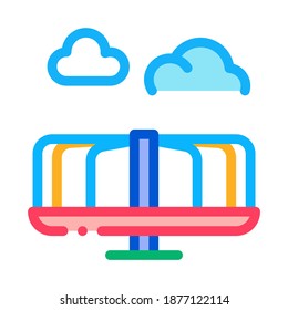 vector de icono de carrusel para niños. signo de carrusel de niños. ilustración de símbolo de color