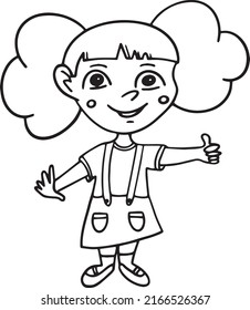 Kids Cartoon Clipart Set Activity Coloring Stock Vector (Royalty Free ...