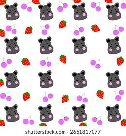 Kids cartoon seamless pattern background for wallpaper and greeting cards