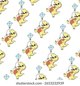 Fondo inconsútil del patrón de la historieta de los niños para el Fondo de pantalla y las tarjetas de felicitación