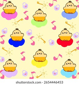 Fondo inconsútil del patrón de la historieta de los niños para el Fondo de pantalla y las tarjetas de felicitación