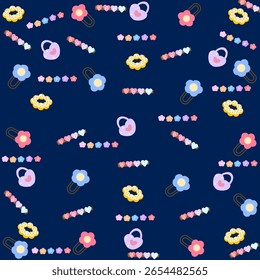 Kids cartoon seamless pattern background for wallpaper and greeting cards