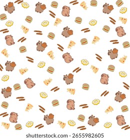 Fondo inconsútil del patrón de la historieta de los niños para el Fondo de pantalla y las tarjetas de felicitación