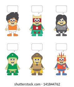kids cartoon super hero set bubble one