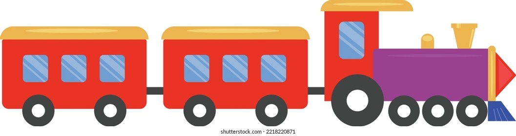 Kids Cartoon Train Vector Illustration Graphic