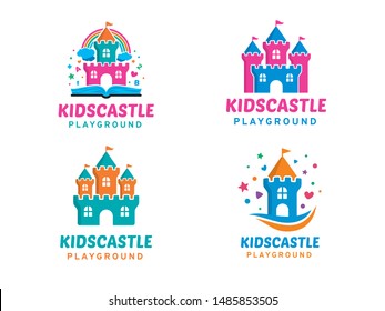 Kids Castle logo symbol or icon template