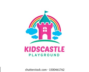 Kids Castle logo symbol or icon template