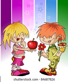 kids celebrate - the Jewish New Year;