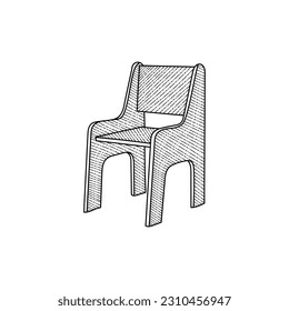 Kids chair icon. Linear vector illustration from kids collection. Outline kids chair icon vector.