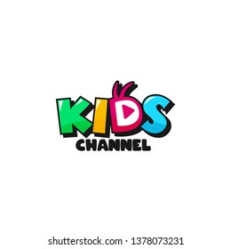 Kids Channel Logo Design Stock Vector (Royalty Free) 1378073231 ...