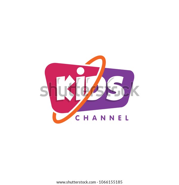 Kids Channel Logo Design Stock Vector (Royalty Free) 1066155185