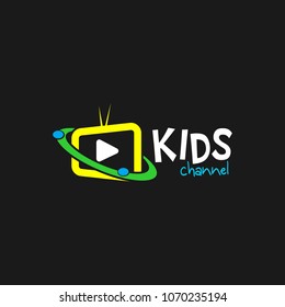 Kids channel logo icon design template. Vector illustration