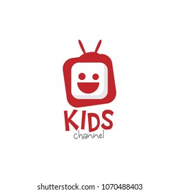 Kids channel logo icon design template. Vector illustration