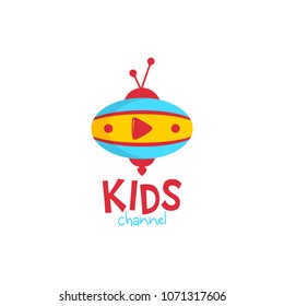 Kids channel logo icon design template. Vector illustration