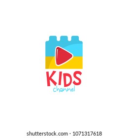 Kids channel logo icon design template. Vector illustration