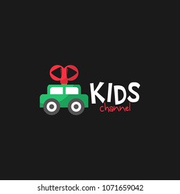 Kids channel logo icon design template. Vector illustration