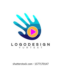 kids channel logo vector design full color