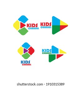 Kids Channel Logo Vector Template Design Stock Vector (royalty Free 