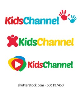 KIDS CHANNEL TV LOGO ICON TEMPLATE