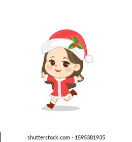 kids character in chritmas costume vector