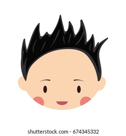 Kids character in flat style for web, info graphics and creative design. Vector illustration. Isolated on white background