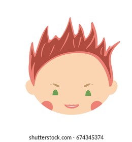 Kids character in flat style for web, info graphics and creative design. Vector illustration. Isolated on white background