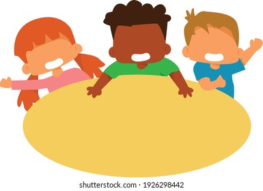 conjunto de diseño vectorial de caracteres para niños. diseño plano