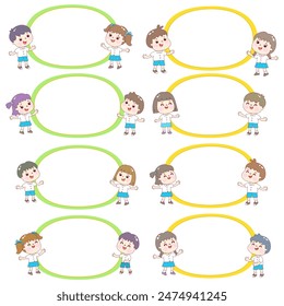 Kids characters for work sheets.