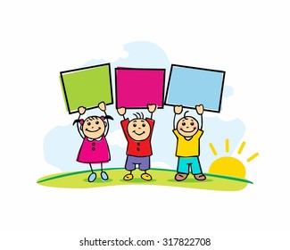kids child daycare kindergartner preschool playground vector cartoon character
