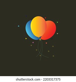 kids and children balloon vector background with coloring 