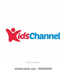 KIDS CHILDREN CHANNEL LOGO ICON TEMPLATE