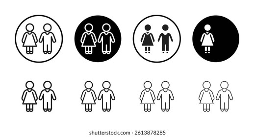 Kids or children icon Isolated flat vector in outline