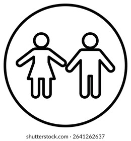 Kids or children icon simple flat icon vector symbol