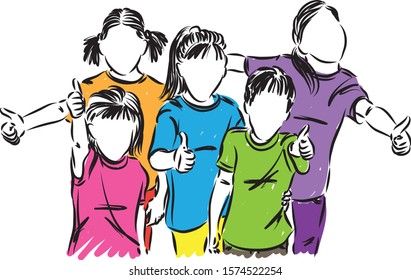 Kids Children Thumbs Vector Illustration Stock Vector (Royalty Free ...