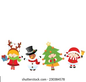 Cartoon Kids Christmas Party Images Stock Photos Vectors Shutterstock