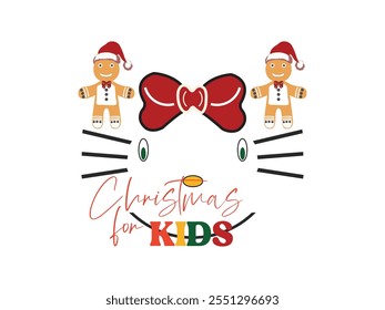 Diseño divertido de la camiseta de la Navidad de los niños