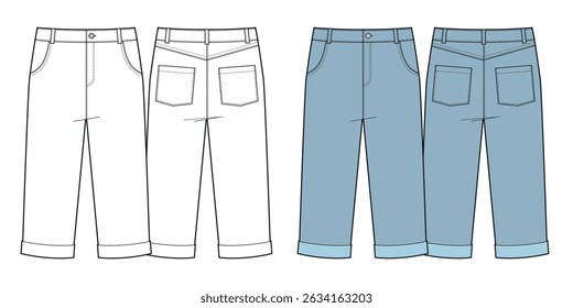 Calça jeans para crianças. Vestuário infantil
