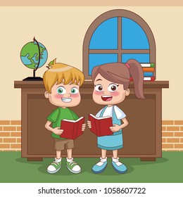 Kids at classroom