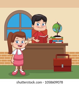Kids at classroom
