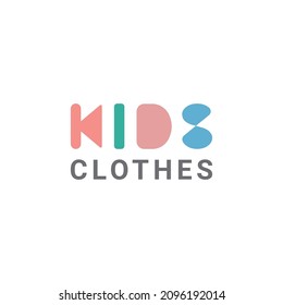 Kids clothes online shop related business company logo 
