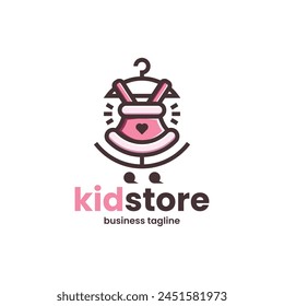 kids clothes store logo vector