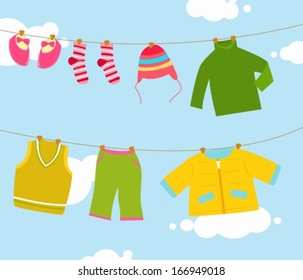 Kids clothesline