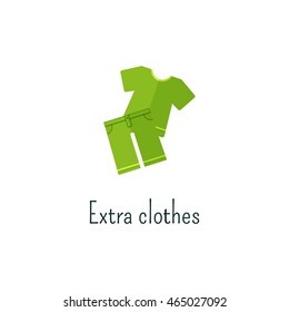 Kids clothing flat icon. Vector illustration