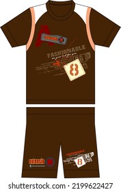 kids clothing set vector t-Shirt design illustration for print