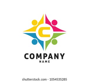 kids club school group education vector logo design template